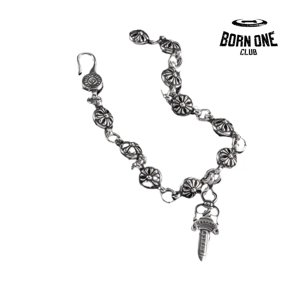 Prata 925 Chrome Hearts Bracelete Pulseira