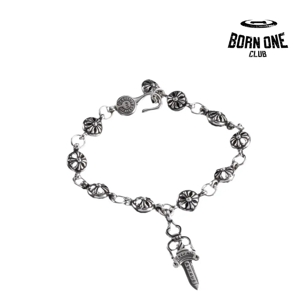 Prata 925 Chrome Hearts Bracelete Pulseira