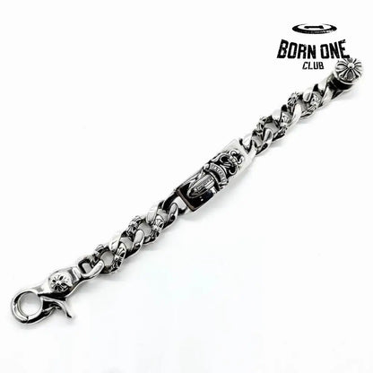 Prata 925 Chrome Hearts Bracelete Pulseira