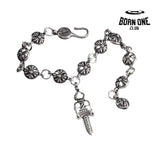 Prata 925 Chrome Hearts Bracelete Pulseira