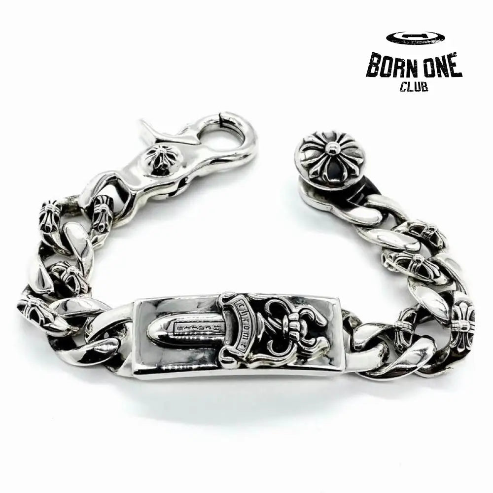 Prata 925 Chrome Hearts Bracelete Pulseira