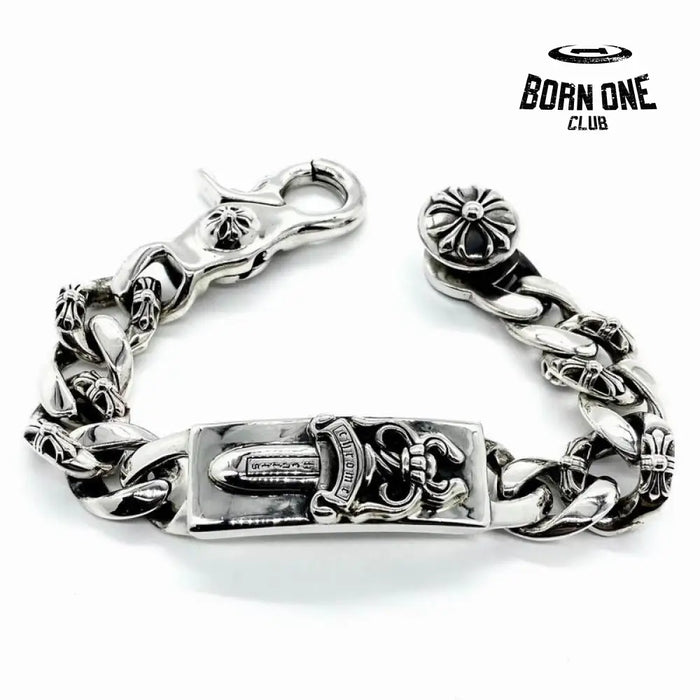 Prata 925 Chrome Hearts Bracelete Pulseira