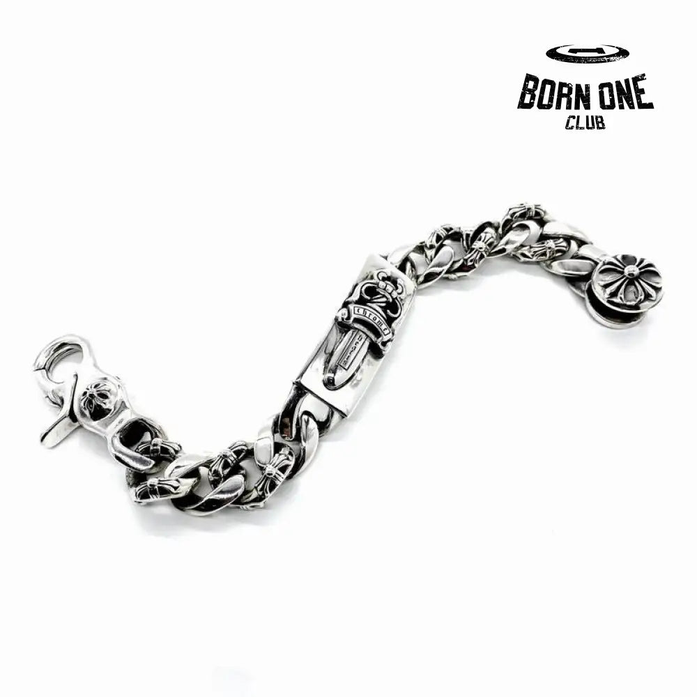 Prata 925 Chrome Hearts Bracelete Pulseira