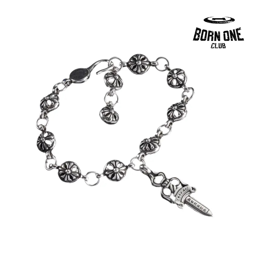 Prata 925 Chrome Hearts Bracelete Pulseira