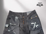 PURPLE BRΑND Rheinstone Pants Black Calça Jeans