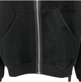 Rick Owens DRKSHDW Four Ring Hoodie in Black Jaqueta Moletom Full Zip