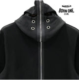 Rick Owens DRKSHDW Four Ring Hoodie in Black Jaqueta Moletom Full Zip