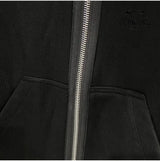 Rick Owens DRKSHDW Four Ring Hoodie in Black Jaqueta Moletom Full Zip