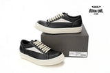 Rick Owens EDFU Vintage Sneaks Leather Black Milk White