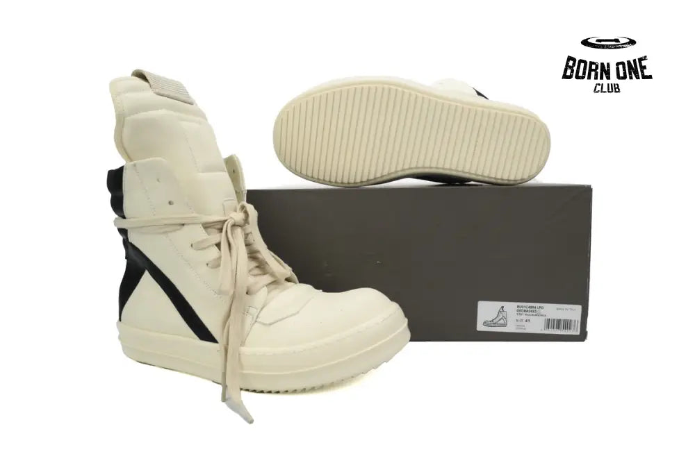 Rick Owens Luxor Geobasket High ’Milk Black’