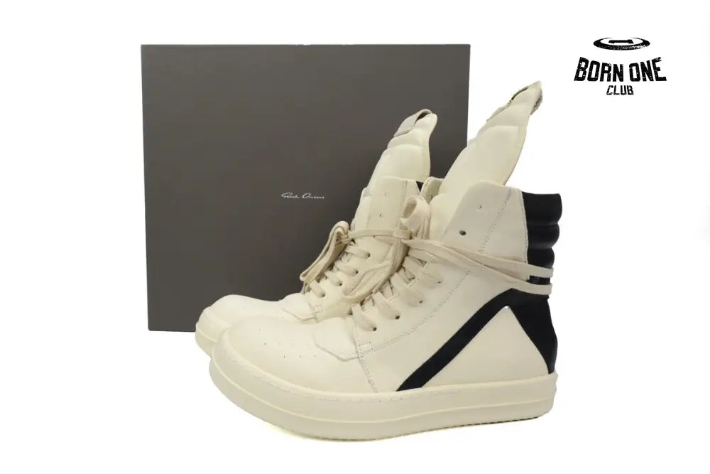 Rick Owens Luxor Geobasket High ’Milk Black’