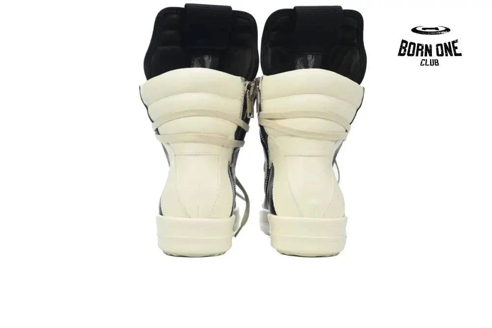 Rick Owens RO Geobasket Black and White