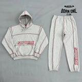 Set Supreme Coverstitch Hooded Conjunto Moletom