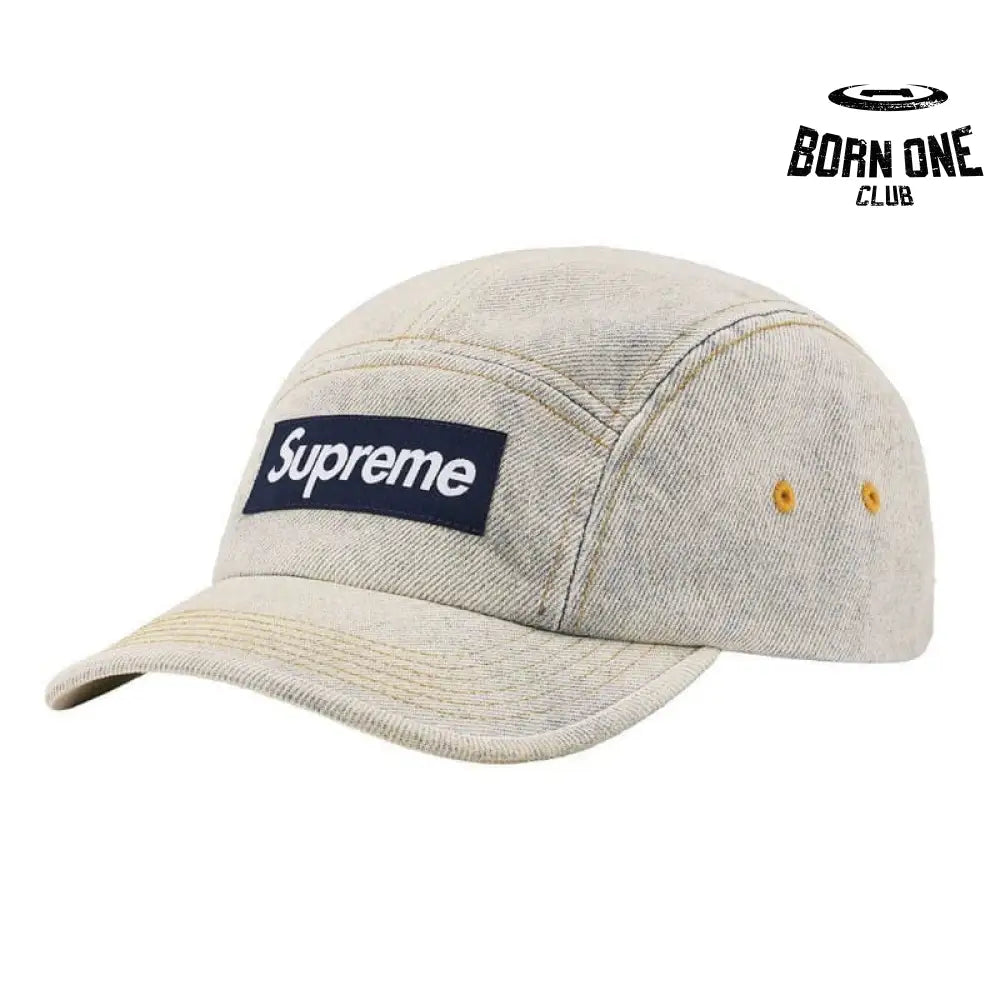 Boné Supreme Washed Chino Twill Camp Blue Jeans