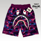 Shorts Bape Camo Shark Shorts Purple