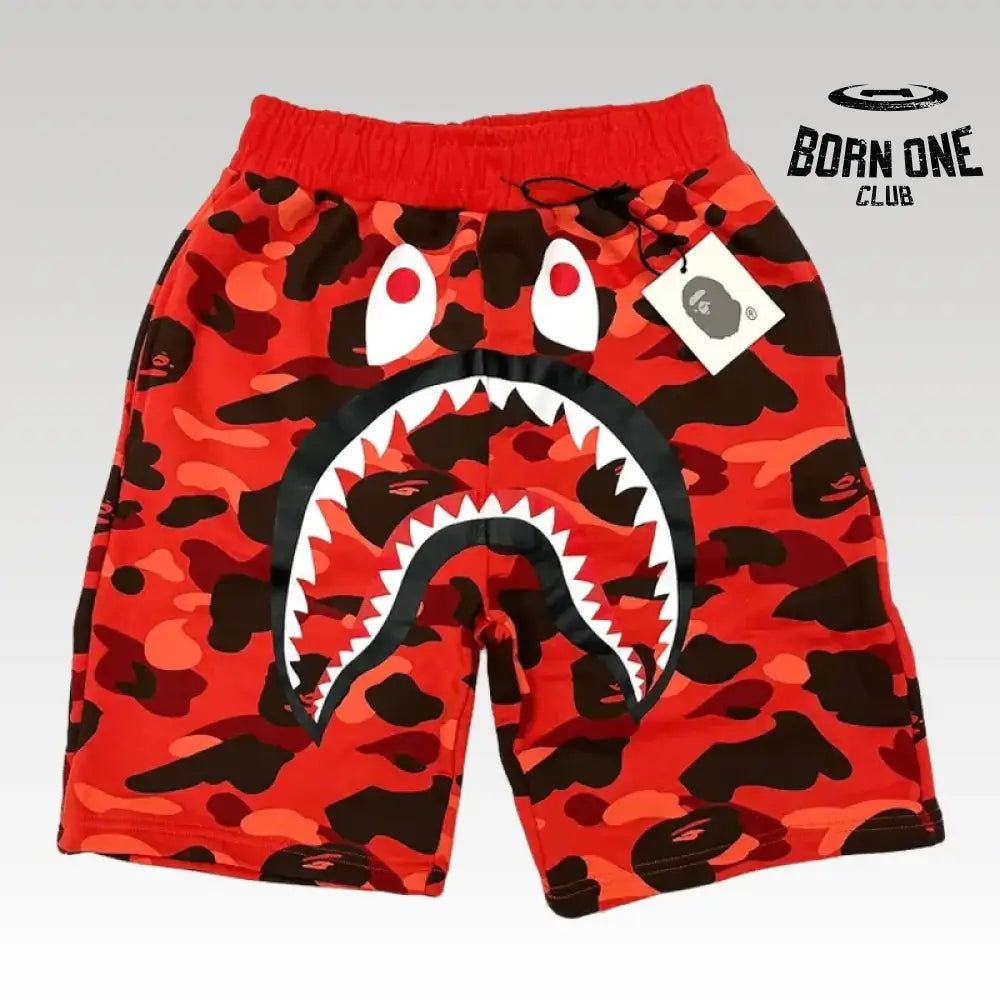 Shorts Bape Camo Shark Shorts Red