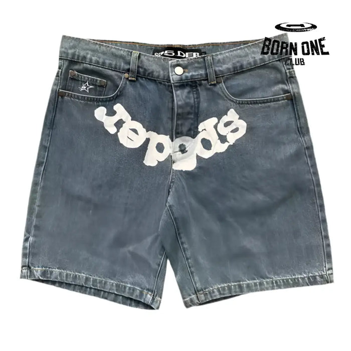 Sp5der 5STAR Vintage Denim shorts Shorts Jeans Spider
