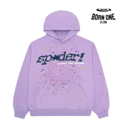 Sp5der Acai Hoodie Purple Hoodie