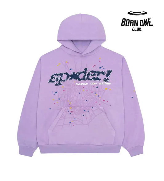 Sp5der Acai Hoodie Purple Hoodie