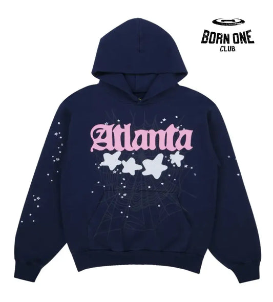 Sp5der Atlanta Hoodie Navy Hoodie