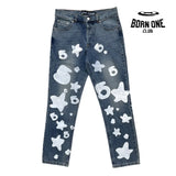 Sp5der Big Star 555 Printed Denim Pants Calça Jeans