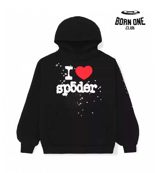 Sp5der I Heart Sp5 Hoodie Black Hoodie