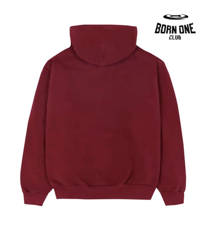 Sp5der Logo Hoodie Maroon Hoodie
