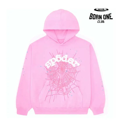 Sp5der Logo Web Pink Hoodie Hoodie