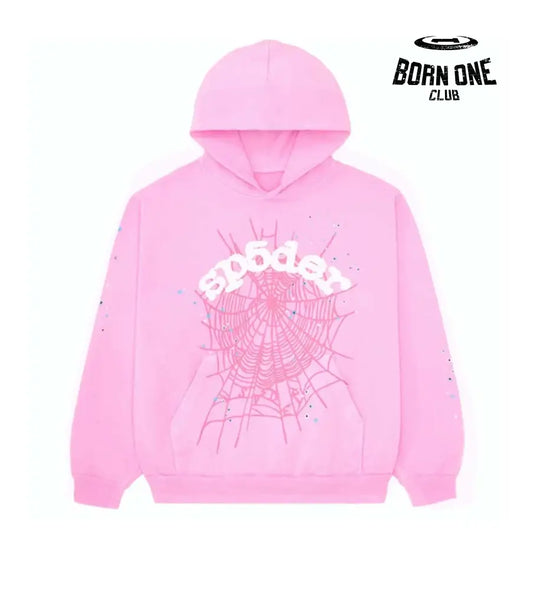 Sp5der Logo Web Pink Hoodie Hoodie