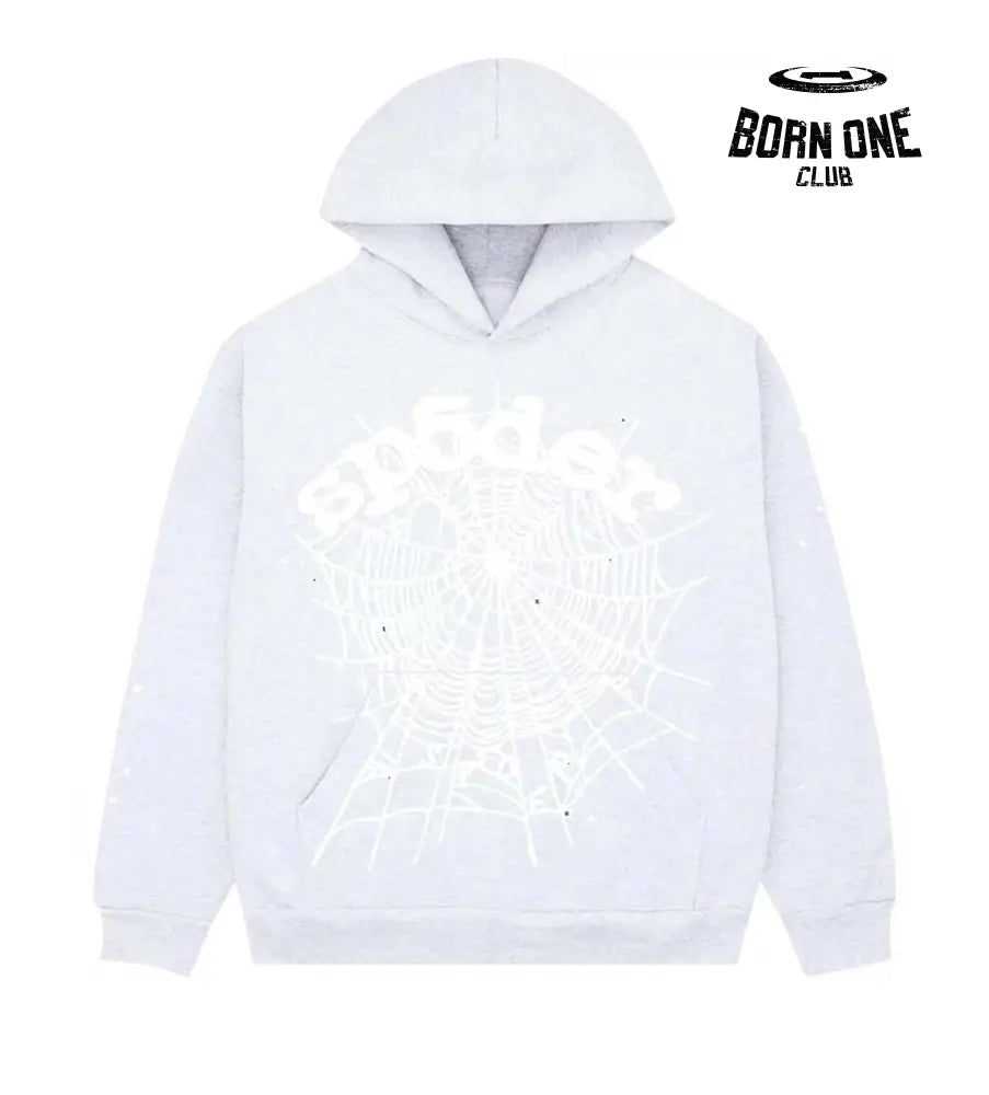 Sp5der OG Web Hoodie Heather Grey Hoodie