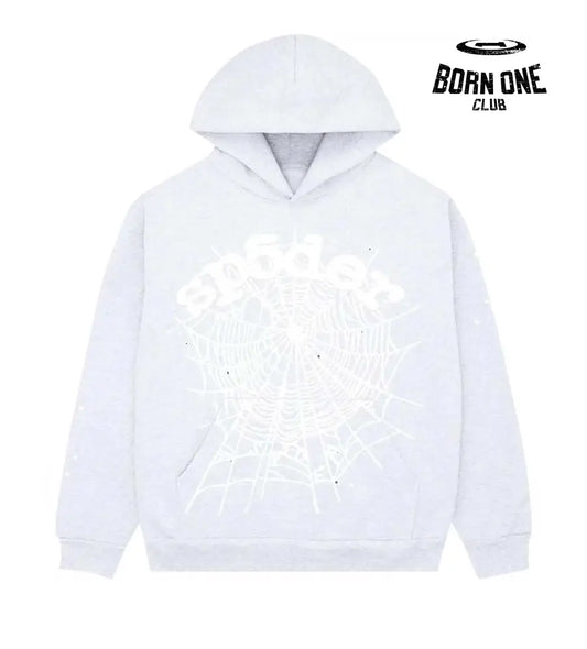 Sp5der OG Web Hoodie Heather Grey Hoodie