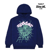Sp5der OG Web Hoodie Navy Hoodie