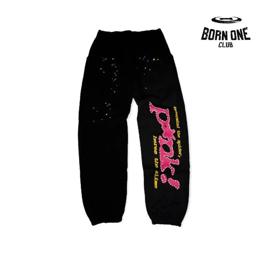 Sp5der P*NK Black Calça