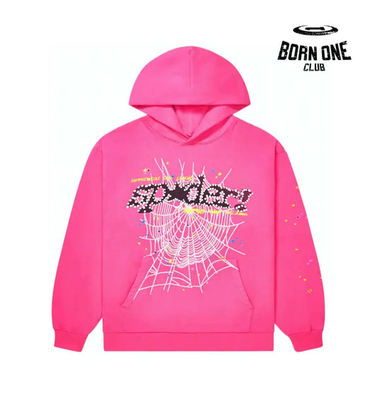 Sp5der P*nk Hoodie V2 Pink Hoodie