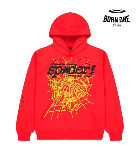 Sp5der P*nk Hoodie V2 Red Hoodie