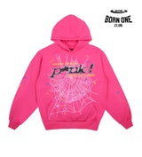Sp5der P*nk Web Hoodie Pink Hoodie