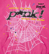 Sp5der P*nk Web Hoodie Pink Hoodie
