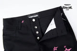 Sp5der Pink Stars Calça Jeans