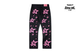Sp5der Pink Stars Calça Jeans