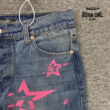 Sp5der Pink Stars Calça Jeans