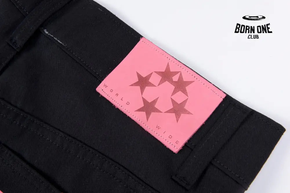 Sp5der Pink Stars Calça Jeans