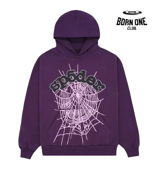 Sp5der Web Hoodie Purple Hoodie