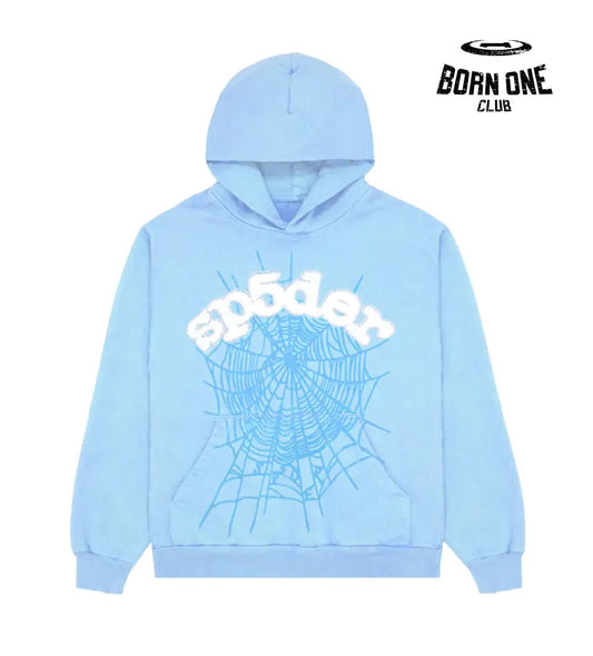 Sp5der Web Hoodie Sky Blue Hoodie
