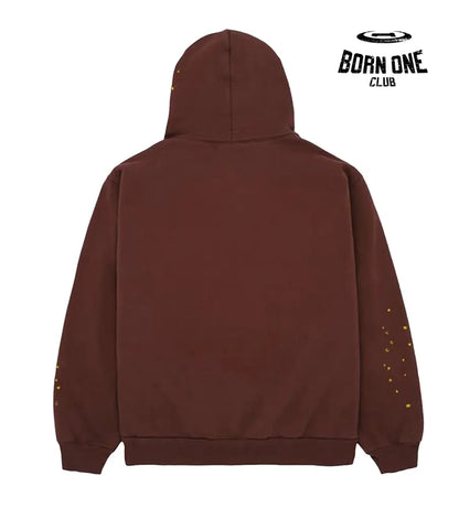 Sp5der Web Logo Hoodie Brown Hoodie
