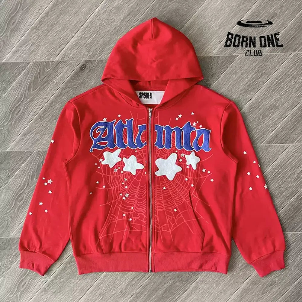 Sp5der worldwide Atlanta Hoodie Jacket Jaqueta Moletom Conjunto