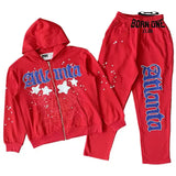 Sp5der worldwide Atlanta Hoodie Jacket Jaqueta Moletom Conjunto
