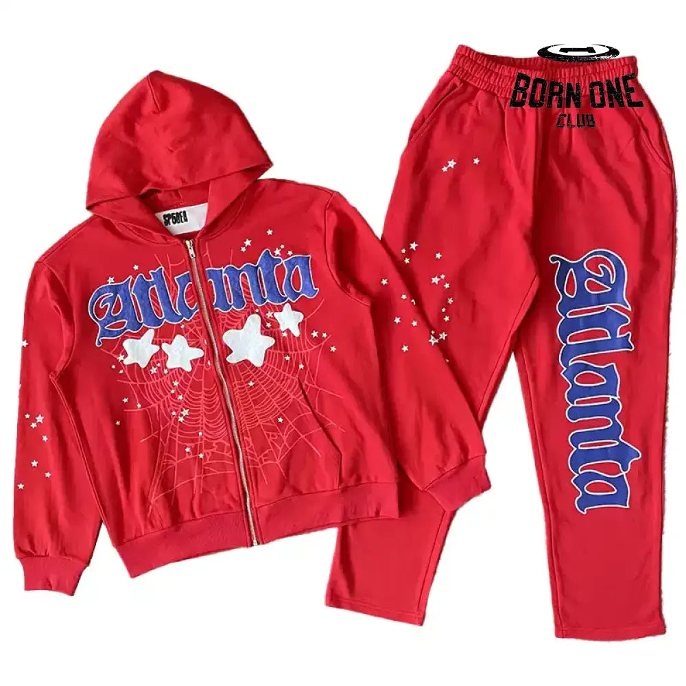 Sp5der worldwide Atlanta Hoodie Jacket Jaqueta Moletom Conjunto