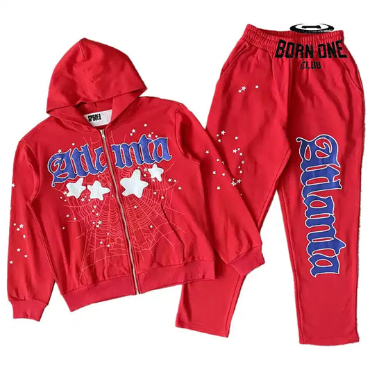 Sp5der worldwide Atlanta Hoodie Jacket Jaqueta Moletom Conjunto