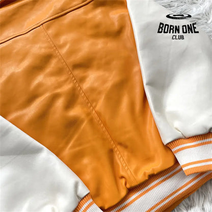 Sp5der Worldwide S Logo Varasity Orange Jacket Jaqueta