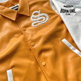 Sp5der Worldwide S Logo Varasity Orange Jacket Jaqueta